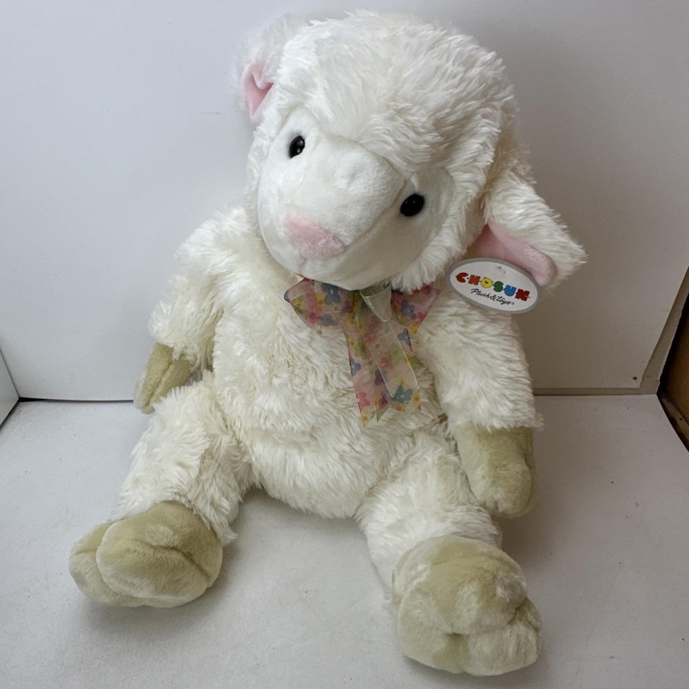 Chosun Lamb Sheep Plush Easter Stuffed Animal 16" White Large with Tag